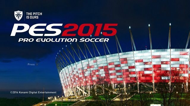 Stadion Narodowy na ekranie powitalnym dema Pro Evolution Soccer 2015. - Pro Evolution Soccer 2015 - demo w Europie opóźnione, zobacz nowy fragment rozgrywki - wiadomość - 2014-09-18