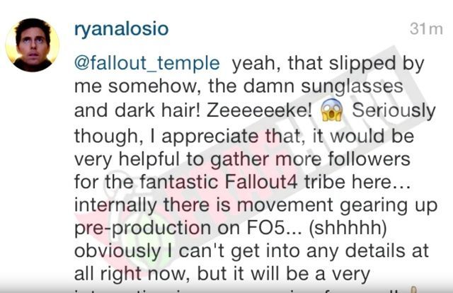 Ryan Alosio powiedział o jedno słowo za dużo / Źródło: Instagram aktora / serwis Frag Hero. - Fallout 5 w preprodukcji? - wiadomość - 2016-03-08