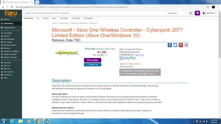 Xbox One otrzyma pada z motywem z Cyberpunka 2077?