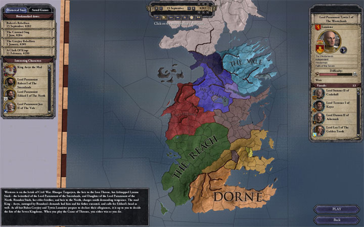 Pomimo słabego wsparcia dla modów wiele gier studia Paradox ma imponujące społeczności moderskie (na obrazku mod A Game of Thrones do Crusader Kings II). - Przyszłe gry studia Paradox ułatwią tworzenie modów - wiadomość - 2018-10-15