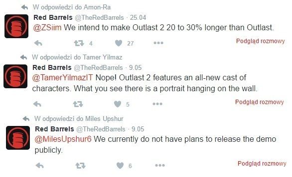 Studio Red Barrels odpowiada na pytania fanów / Źródło: Twitter Red Barrels.