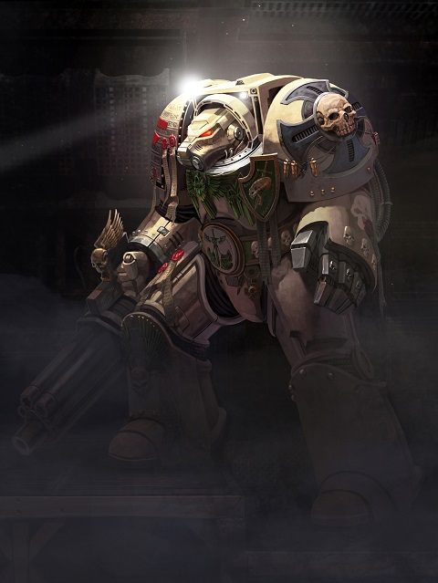 Szkic koncepcyjny z gry Space Hulk: Deathwing.