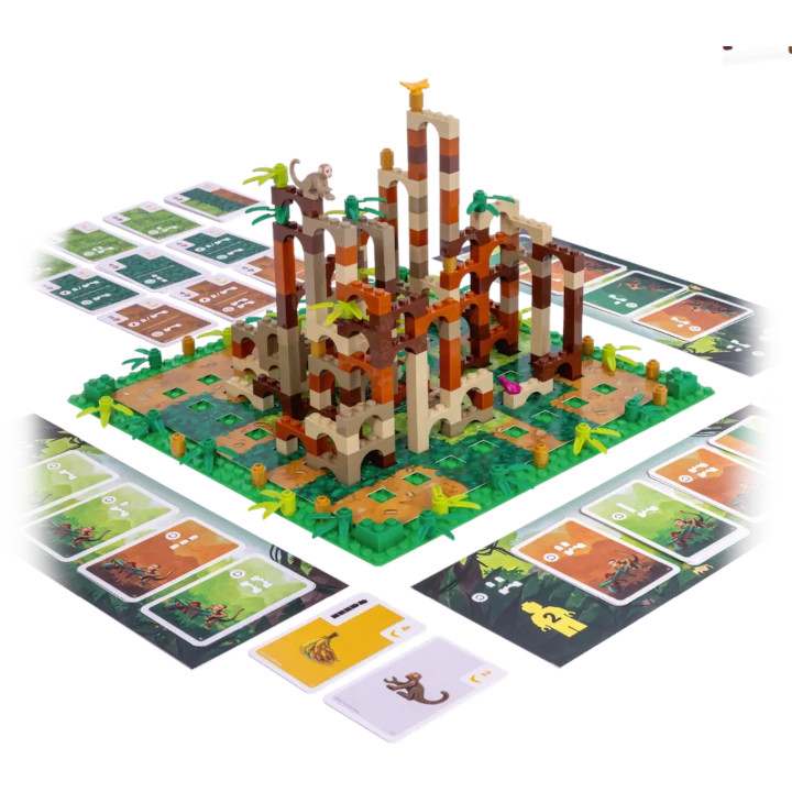 Oto, jak prezentuje się gra Monkey Palace. / Źródło: Abonde Games - Gry planszowe z klocków LEGO mogą stać się ciekawą niszą. Nowe studio zajmie się ich projektowaniem - wiadomość - 2024-08-19