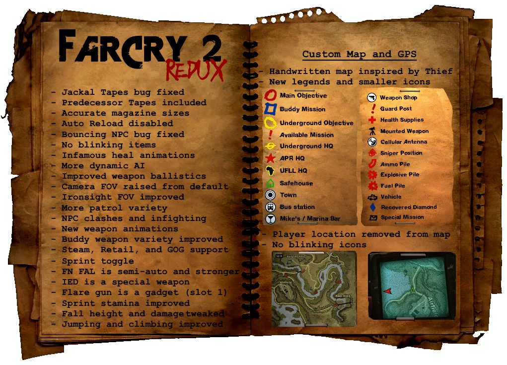 Modyfikacja Far Cry 2: Redux – funkcje. - Udostępniono mod Far Cry 2: Redux - wiadomość - 2019-01-14