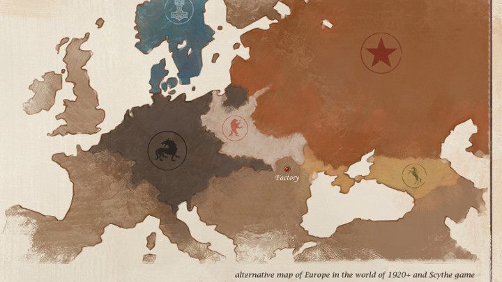 Europa w Scythe wygląda nieco inaczej niż w podręcznikach historii. - Scythe – znana planszówka zmierza na Steam - wiadomość - 2017-08-22