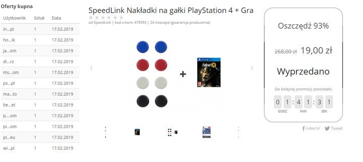 Źródło: x-kom - Fallout 76 dołączany do nakładek na pada za 19 zł - wiadomość - 2019-02-18