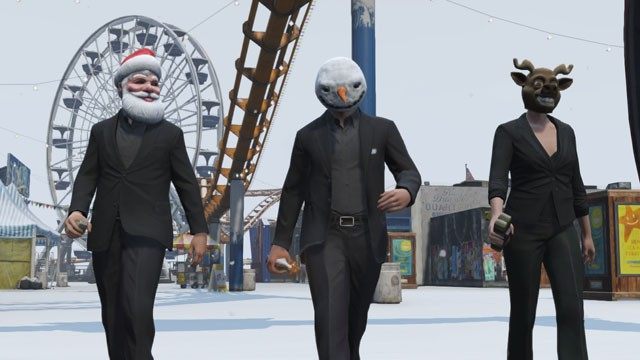 Tak stylowych gangsterów w Los Santos chyba jeszcze nie widziano. - Grand Theft Auto Online otrzymało świąteczne prezenty - wiadomość - 2013-12-24