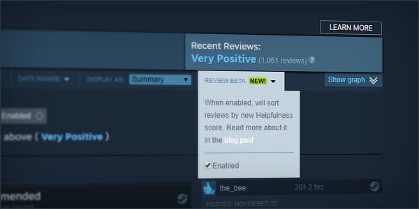 Każdy z graczy może sprawdzić, czy nowe rozwiązanie Steama rzeczywiście sprawi, że recenzje staną się bardziej pomocne.