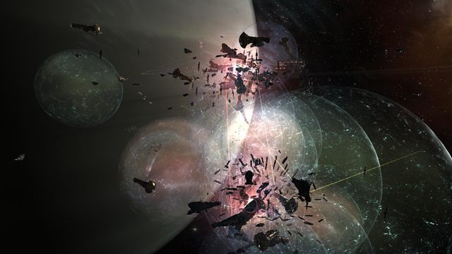 Starcie takiej ilości statków kosmicznych wygląda… nieziemsko. Screen z forum reddit.com - EVE Online – kończy się kolejna ogromna bitwa z udziałem tysięcy graczy - wiadomość - 2014-01-28