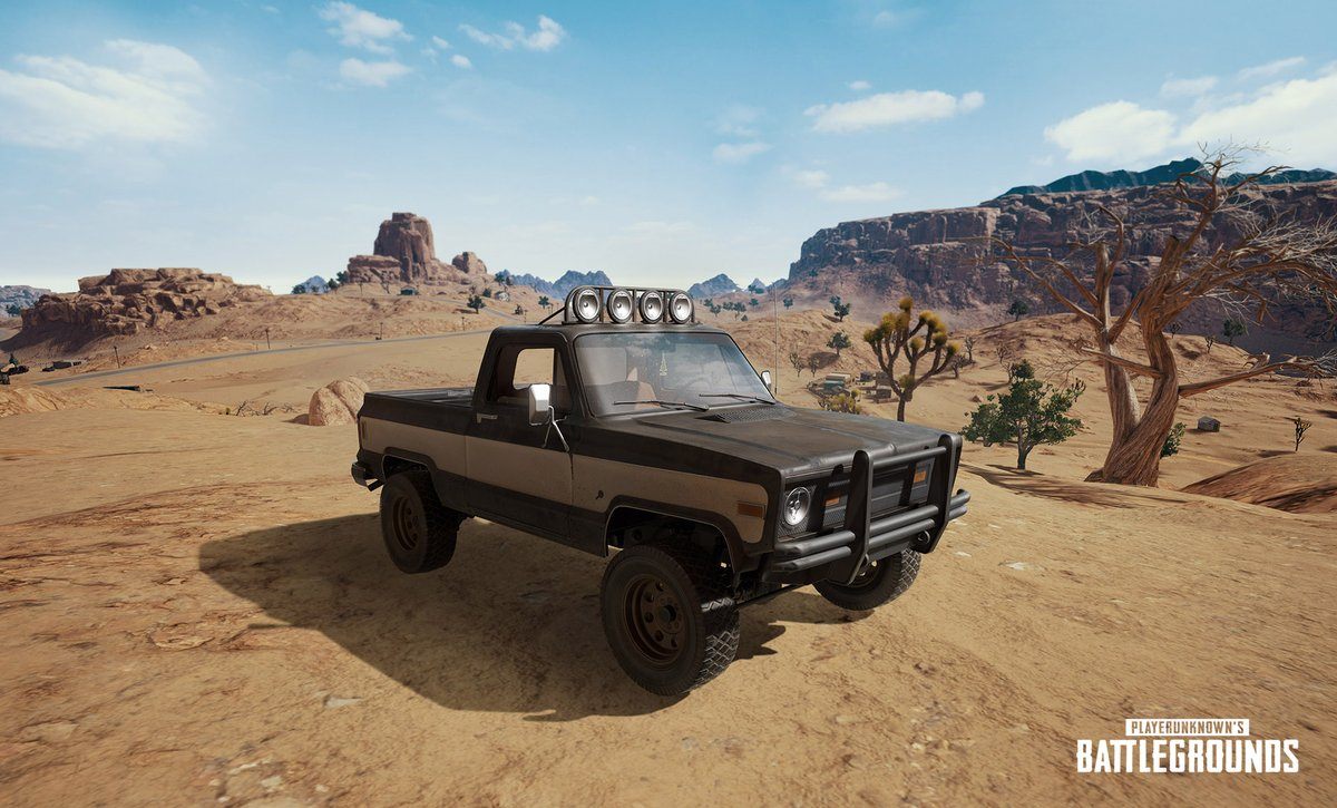 4x4 przyda się na wydmach. - PUBG – ekskluzywna broń i pojazd w Peru; nowe skrzynki tylko z kosmetyką - wiadomość - 2017-12-05