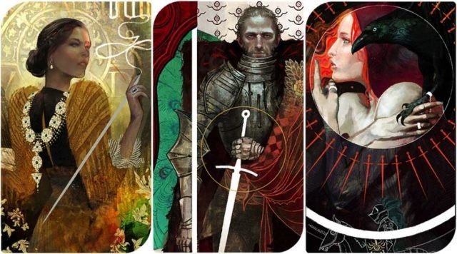 Karty tarota Józefiny, Cullena i Leliany (źródło: vg247.com) - Dragon Age: Inkwizycja – karty tarota postaci i ich zmiana - wiadomość - 2015-02-03