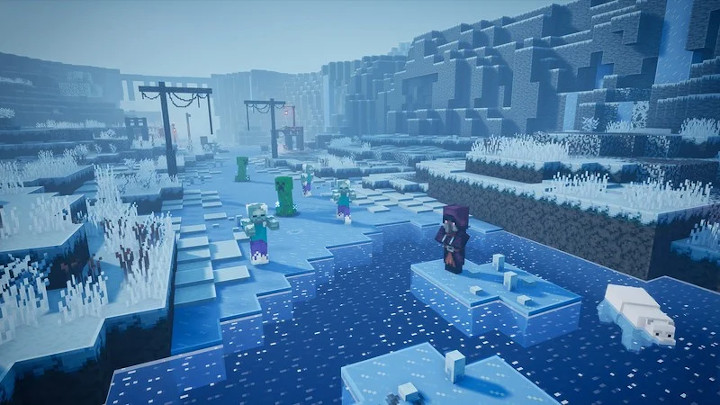 Zima w Minecraft: Dungeons - trzyminutowy gameplay z nowego DLC - ilustracja #1