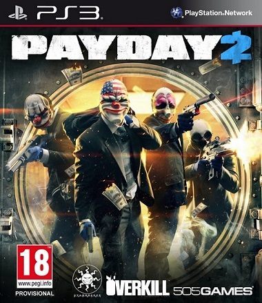 Okładka PayDay 2 w wersji na konsolę PlayStation 3.
