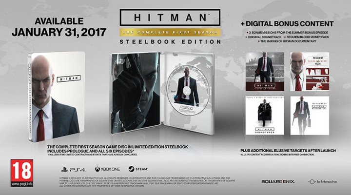 Pudełkowe edycje gry uatrakcyjnia specjalny steelbook. - Hitman - kompendium wiedzy [Aktualizacja #14: October Update i zapowiedź edycji GOTY]  - wiadomość - 2018-05-07