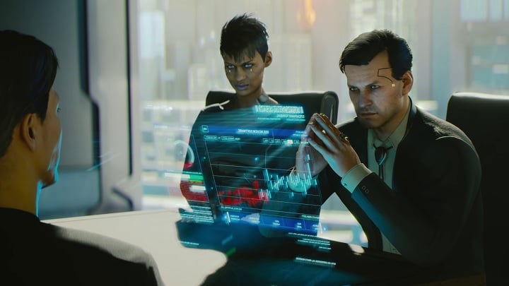 Światem Cyberpunka 2077 rządzą megakorporacje. - Cyberpunk 2077 – pierwsze konkrety na temat rozgrywki - wiadomość - 2018-06-12