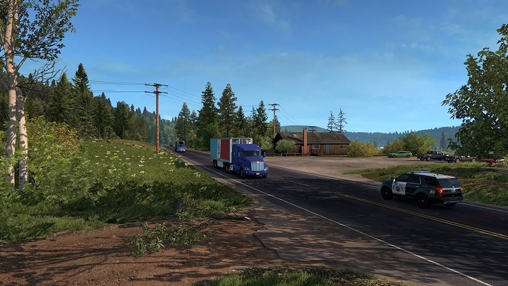 Rozległe lasy, malownicze równiny porośnięte kwiatami, doliny rzek i wysokie góry to główne walory amerykańskiego stanu Oregon. - Niemal godzina gameplayu z dodatku Oregon do gry American Truck Simulator - wiadomość - 2018-07-04