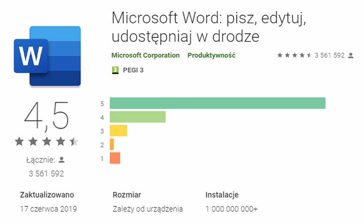 Microsoft Word zainstalowany na miliardzie urządzeń z Androidem - ilustracja #2