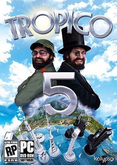 Okładka Tropico 5 w wersji na komputery PC.