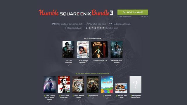 Promocja potrwa do 5 stycznia. - Nowe Humble Bundle z grami Square Enix (m.in. Just Cause 2, Life is Strange i Tomb Raider) - wiadomość - 2015-12-23