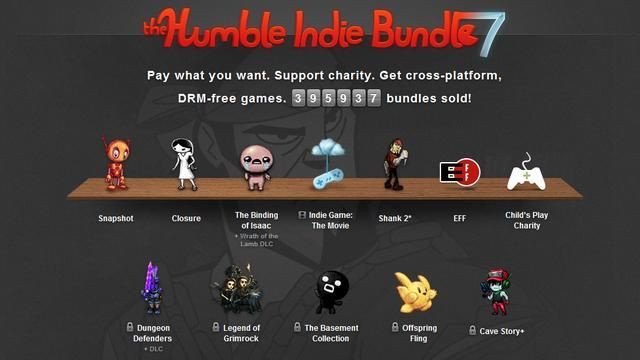 W ramach Humble Indie Bundle 7 zebrano 2,6 miliona dolarów. - Humble Indie Bundle 7 zakończona – zebrano 2,6 miliona dolarów - wiadomość - 2013-01-03