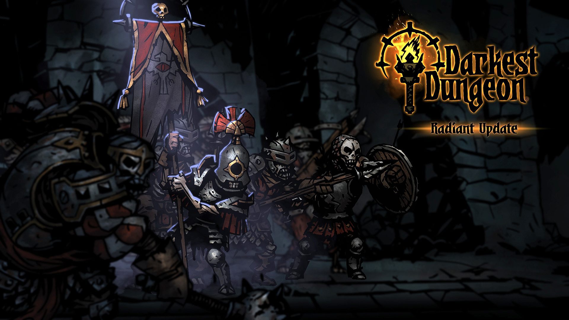 Ten sympatyczny pan pośrodku to nowy przeciwnik, z jakim przyjdzie się zmierzyć graczom po kolejnej aktualizacji - The Bone Bearer - Darkest Dungeon - tryb Radiant na początku lutego; The Crimson Court w kwietniu? - wiadomość - 2017-01-17