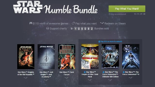 Niektóre z gier dostępnych w nowej promocji. - Knights of the Old Republic, Battlefront II, The Forced Unleashed i inne w nowej promocji The Humble Bundle - wiadomość - 2015-02-04