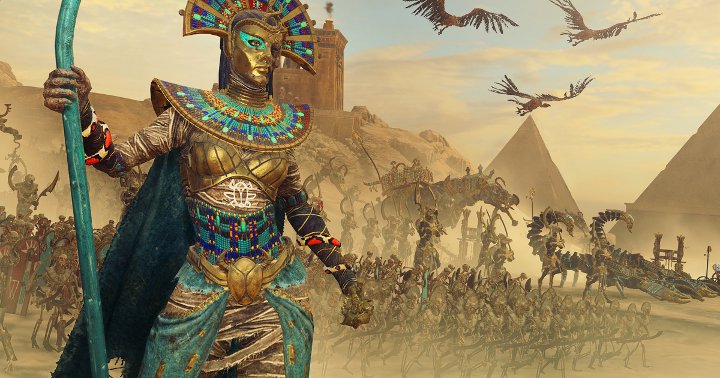 Jedną z cech charakterystycznych dla Królów Grobowców jest klimat przywodzący na myśl starożytny Egipt. - Królowie Grobowców w akcji na gameplayu z Total War Warhammer 2 - Rise of the Tomb Kings  - wiadomość - 2018-01-09