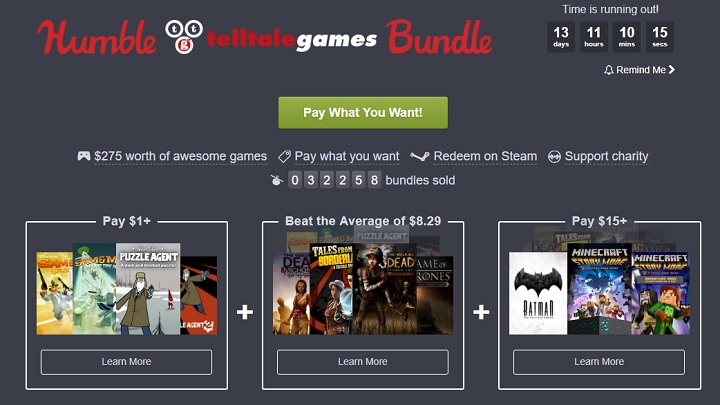 Humble Telltale Bundle – za 15 dolarów (około 55 zł) zgarniecie kilkanaście tytułów. - Humble Telltale Bundle - zestaw przygodówek w nowej promocji Humble Bundle - wiadomość - 2017-07-19