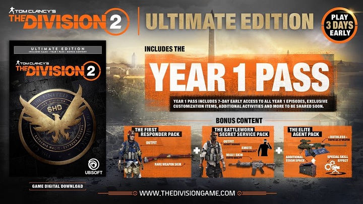 Edycja Ultimate będzie dostępna tylko na komputerach osobistych. - The Division 2 – zwiastun z targów gamescom oraz cena i zawartość wszystkich edycji - wiadomość - 2018-08-22