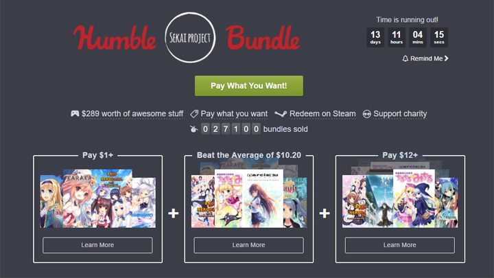 Promocja dobiegnie końca 20 czerwca. - Nowe Humble Bundle z przygodówkami typu visual novel - wiadomość - 2017-06-07