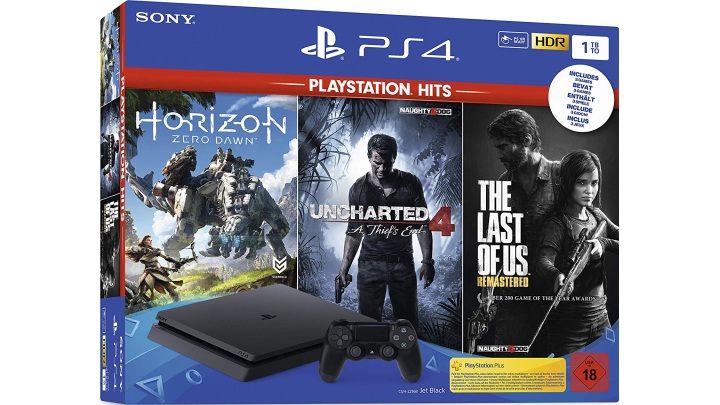 Oprócz konsoli PS4 w przygotowanym bundlu znalazły się trzy świetnie oceniane gry. - Promocja na sprzęt firmy Logitech i konsole w Amazon.de - wiadomość - 2019-10-22