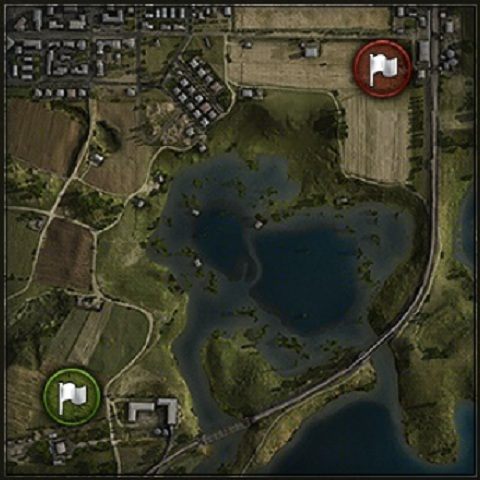 Na miniaturce mapy Dębina wyraźnie widać nową ścieżkę prowadzącą przez sam środek jeziora.
