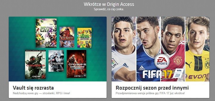 Kolejne gry zmierzają w stronę Origin Access / Źródło: Origin. - Wieści ze świata (Xbox One S, Origin Access / EA Access, Sid Meier's Civilization VI) 14/7/2016 - wiadomość - 2016-07-14