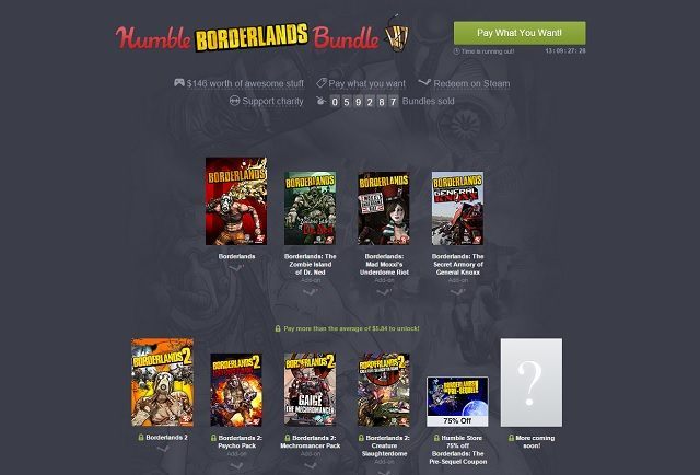 W nowym Humble Bundle znajdziemy gry i dodatki z serii Borderlands. - Humble Bundle - do najnowszej promocji trafiła seria Borderlands - wiadomość - 2015-06-24