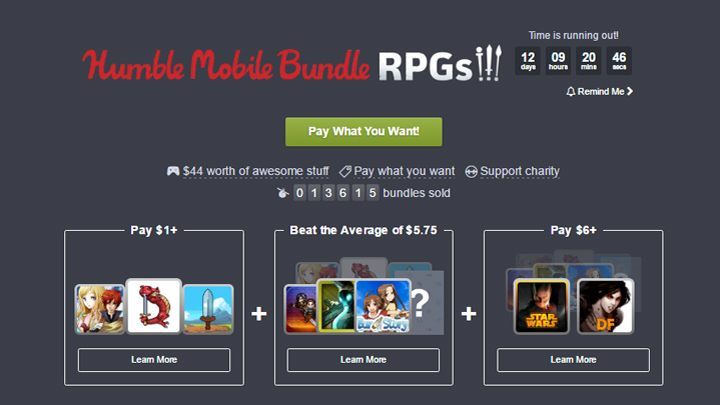 Promocja potrwa do 20 lutego. - Humble Bundle z RPG-ami na Androida (m.in. Wayward Souls i Star Wars: Knights of the Old Republic) - wiadomość - 2017-02-08