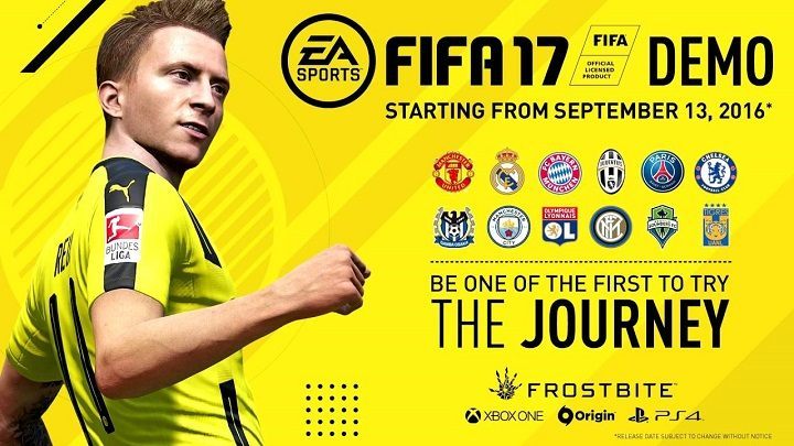 FIFA 17 – silnik Frostbite i fragment Drogi do sławy pojawi się w demie przeznaczonym na PS4, XOne i PC-ty. - FIFA 17 - dziś ukaże się wersja demonstracyjna [news zaktualizowany] - wiadomość - 2016-09-14