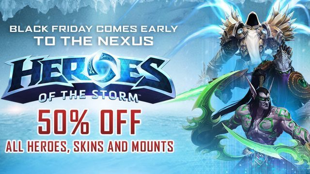 Do 8 grudnia dodatki do Heroes of the Storm zakupimy za połowę ceny. - Czarny piątek w sklepie Battle.net - World of Warcraft, StarCraft II, Heroes of the Storm - wiadomość - 2015-11-25
