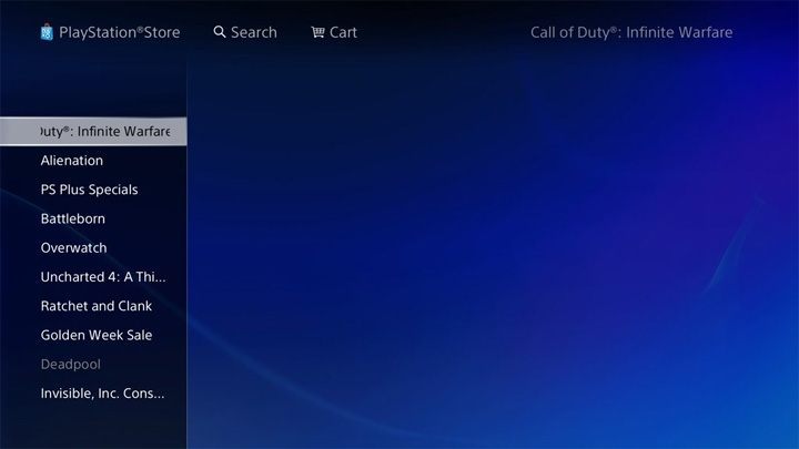 Screen z PlayStation Store. Źródło: Goontmyfries. - Call of Duty: Infinite Warfare tytułem tegorocznej odsłony cyklu? - wiadomość - 2016-04-27