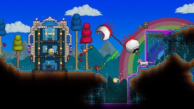 W Terrari trzeba stawić czoła różnym przeciwnościom losu. - Terraria - nowa aktualizacja usprawnia grafikę i dodaje mnóstwo nowych przedmiotów - wiadomość - 2015-07-01