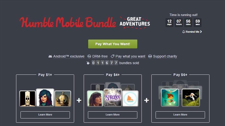 Promocja dobiegnie końca 1 maja. - Humble Bundle z grami na Androida (m.in. Grim Fandango Remastered, Samorost 3 i  Sorcery! 4)  - wiadomość - 2017-04-19