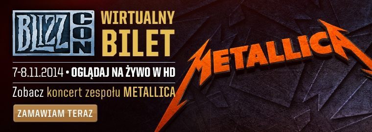 Metallica zagra na żywo dla fanów gier Blizzarda (źródło: Battle.net) - Wieści ze świata (Jagged Alliance: Flashback, NBA Live 15, BlizzCon) 22/10/14 - wiadomość - 2014-10-22