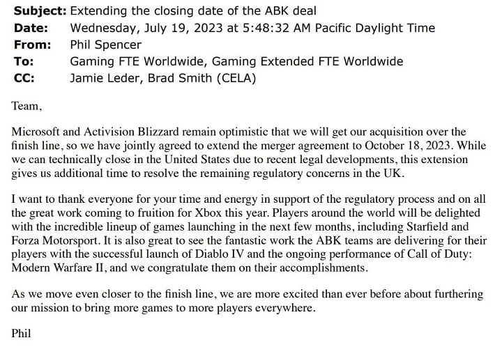 Microsoft i Activision Blizzard przedłużyły umowę o finalizacji fuzji - ilustracja #2