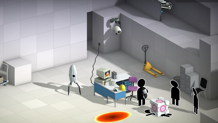 Centrum Wzbogacania Aperture Science to z pozoru bardzo przyjemne miejsce. - Bridge Constructor Portal zadebiutował na iOS, Androidzie i PC-tach - wiadomość - 2017-12-20