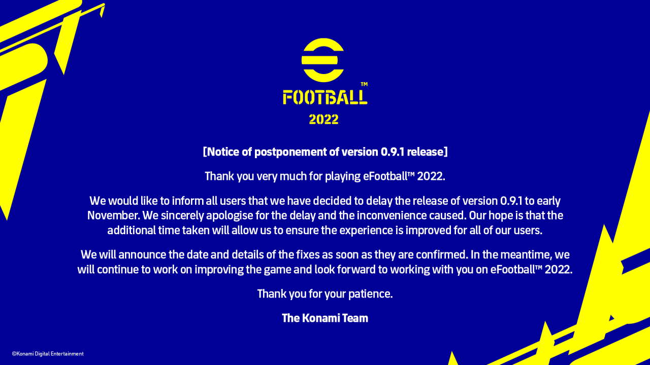 Konami opóźnia wyczekiwaną aktualizację eFootball 2022 - ilustracja #1