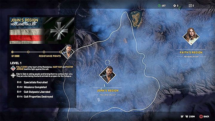 Aby móc stanąć do walki z osobą kontrolującą dany region mapy, trzeba najpierw zebrać odpowiednią liczbę punktów oporu. - Jak rozwijać postać w Far Cry 5 i inne porady na start - wiadomość - 2018-03-28
