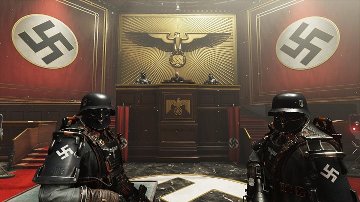 W niemieckiej wersji gry Wolfenstein II: The New Colossus próżno szukać nazistowskiej symboliki. - Koniec cenzury swastyk w niemieckich wersjach gier - wiadomość - 2018-08-09