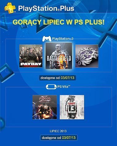 Battlefield 3, Ninja Gaiden Sigma Plus i inne tytuły w lipcowym PlayStation Plus - ilustracja #1