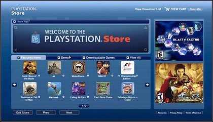 Aktualizacja PlayStation Store - ilustracja #1