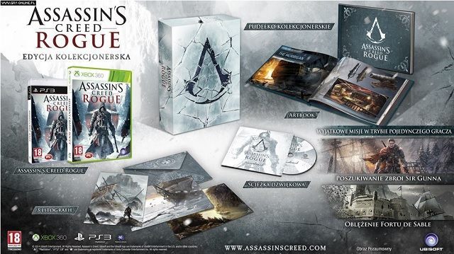 Zawartość edycji kolekcjonerskiej gry Assassin's Creed: Rogue. - Assassin's Creed: Rogue - kompendium wiedzy [aktualizacja po premierze PC-towej wersji] - wiadomość - 2015-03-12