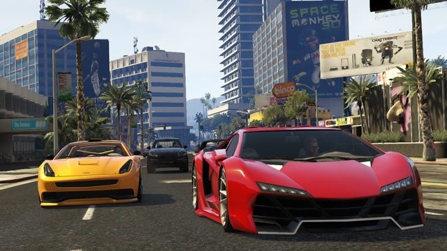 Samochody Dewbauchee Massacro i Pegassi Zentorno. - Grand Theft Auto V - twórcy pracują nad dodatkiem do Story Mode - wiadomość - 2014-04-03